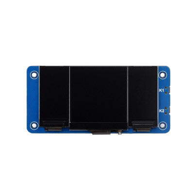 An Waveshare Triple LCD HAT For Raspberry Pi, Onboard 1.3inch IPS LCD Main Screen and Dual 0.96inch IPS LCD Secondary Screens