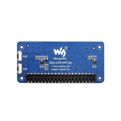 An Waveshare Triple LCD HAT For Raspberry Pi, Onboard 1.3inch IPS LCD Main Screen and Dual 0.96inch IPS LCD Secondary Screens