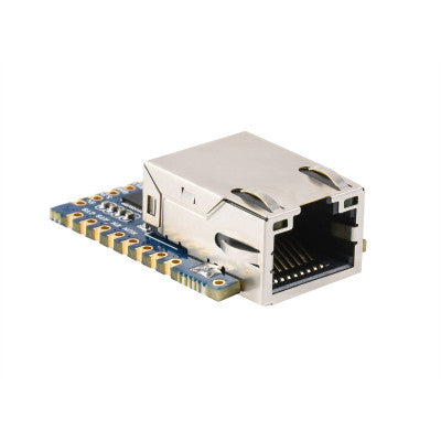 An Waveshare TTL UART to Ethernet Mini Module, Castellated Holes With Immersion Gold Design, Highly Integrated Packaging