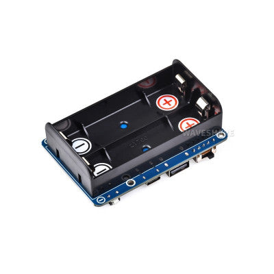 An Waveshare UPS HAT (D) for Raspberry Pi, Supports 21700 Li battery (NOT included), 5V Uninterruptible Power Supply, Pogo Pins Connector