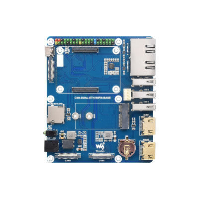 An Waveshare WIFI6 Dual ETH Base Board/Mini-Computer Designed for Raspberry Pi Compute Module 4
