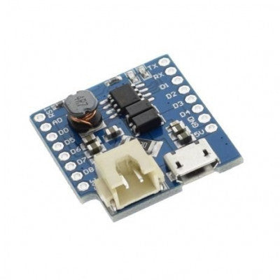 An WeMos D1 Lithium Battery Charger Board with Mini USB