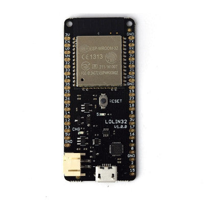 An WeMos LOLIN32 V1.0.0 based on ESP32 Rev1 Wifi Bluetooth Board