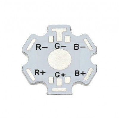 An White 20MM 6PIN RGB LED Aluminum Heatsink