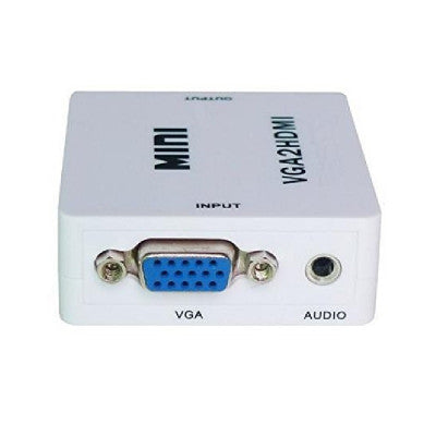 An White VGA TO HDMI Converter Box 1080P 60Hz VGA2HDMI