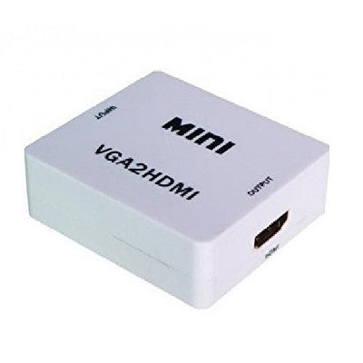 An White VGA TO HDMI Converter Box 1080P 60Hz VGA2HDMI