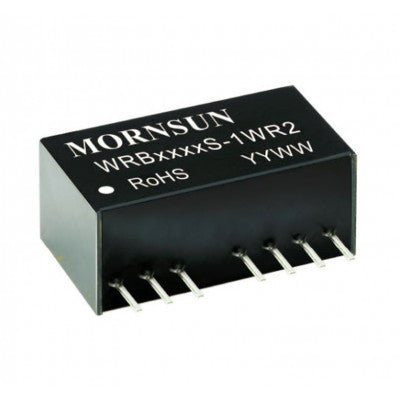An WRB1212S-1WR2 Mornsun 12V to 12V DC-DC Converter 1W Power Supply Module - Ultra Compact SIP Package
