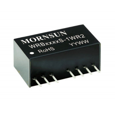 An WRB1224S-1WR2 Mornsun 12V to 24V DC-DC Converter 1W Power Supply Module - Ultra Compact SIP Package