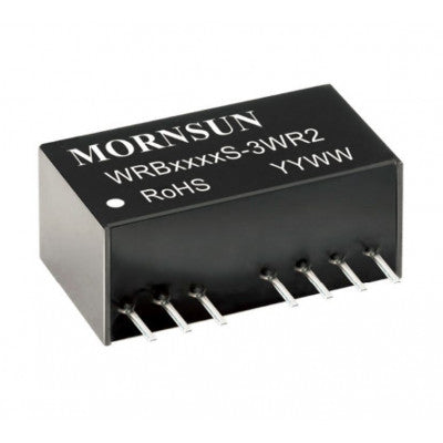 An WRB2403S-3WR2 Mornsun 24V to 3.3V DC-DC Converter 3W Power Supply Module - Ultra Compact SIP Package
