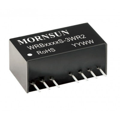 An WRB4805S-3WR2 Mornsun 48V to 5V DC-DC Converter 3W Power Supply Module - Ultra Compact SIP Package