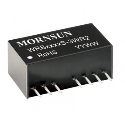 An WRB4812S-3WR2 Mornsun 48V to 12V DC-DC Converter 3W Power Supply Module - Ultra Compact SIP Package