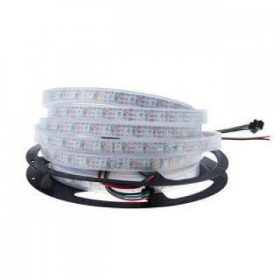 An WS2812B 5V Addressable RGB IP67 Waterproof LED Strip - 5 Meter