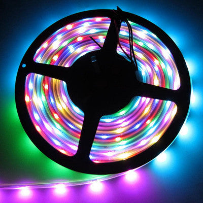 An WS2812B 5V Addressable RGB IP67 Waterproof LED Strip - 5 Meter