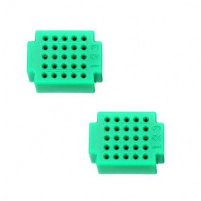 An XF-25 Ultra Mini Breadboard Green - 2 Pieces Pack
