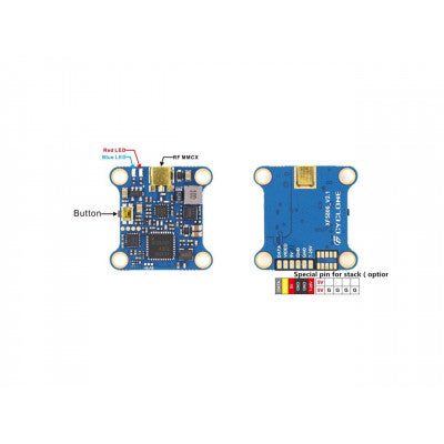 An Xf model xf5806 5.8g 40ch 25/100/200/400mw video Switchable FPV VTX transmitter