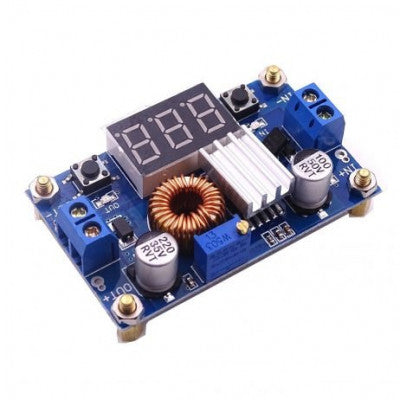 An XL4015 5A Step Down Adjustable Power Supply with LED Voltmeter