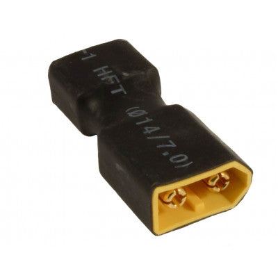 An XT60 Male To T Plug Female Adapter