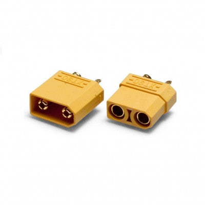 An XT90 Male-Female Connector pair