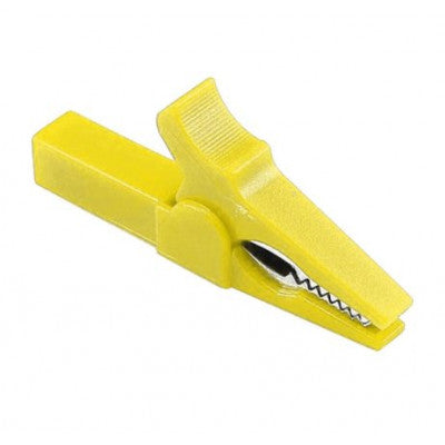 An Yellow 55mm Copper Insulated Crocodile Clip Opening 10mm for Banana Plug 4mm