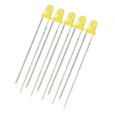An Yellow LED 3mm Diffused - 5 Pieces Pack