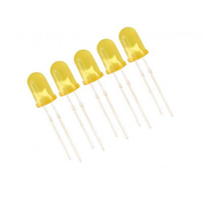 An Yellow LED 5mm Diffused - 5 Pieces Pack