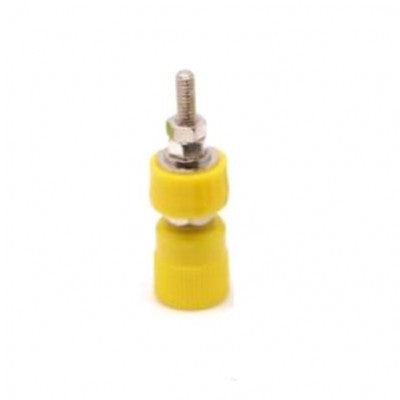 An Yellow S4828 Brass Banana Jack Socket M4 24A 30-60V